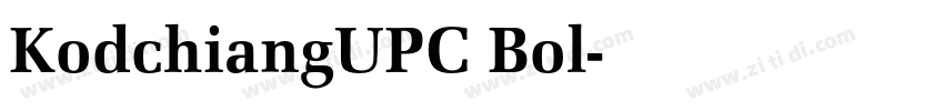 KodchiangUPC Bol字体转换